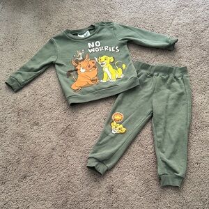 Disney Green Lion King Sweatpants & Joggers Set - No Worries